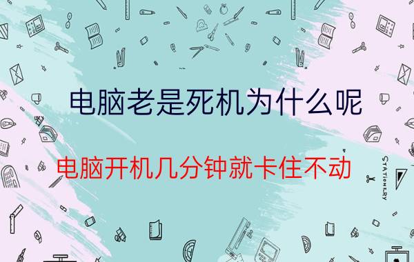 电脑老是死机为什么呢 电脑开机几分钟就卡住不动，怎么回事？